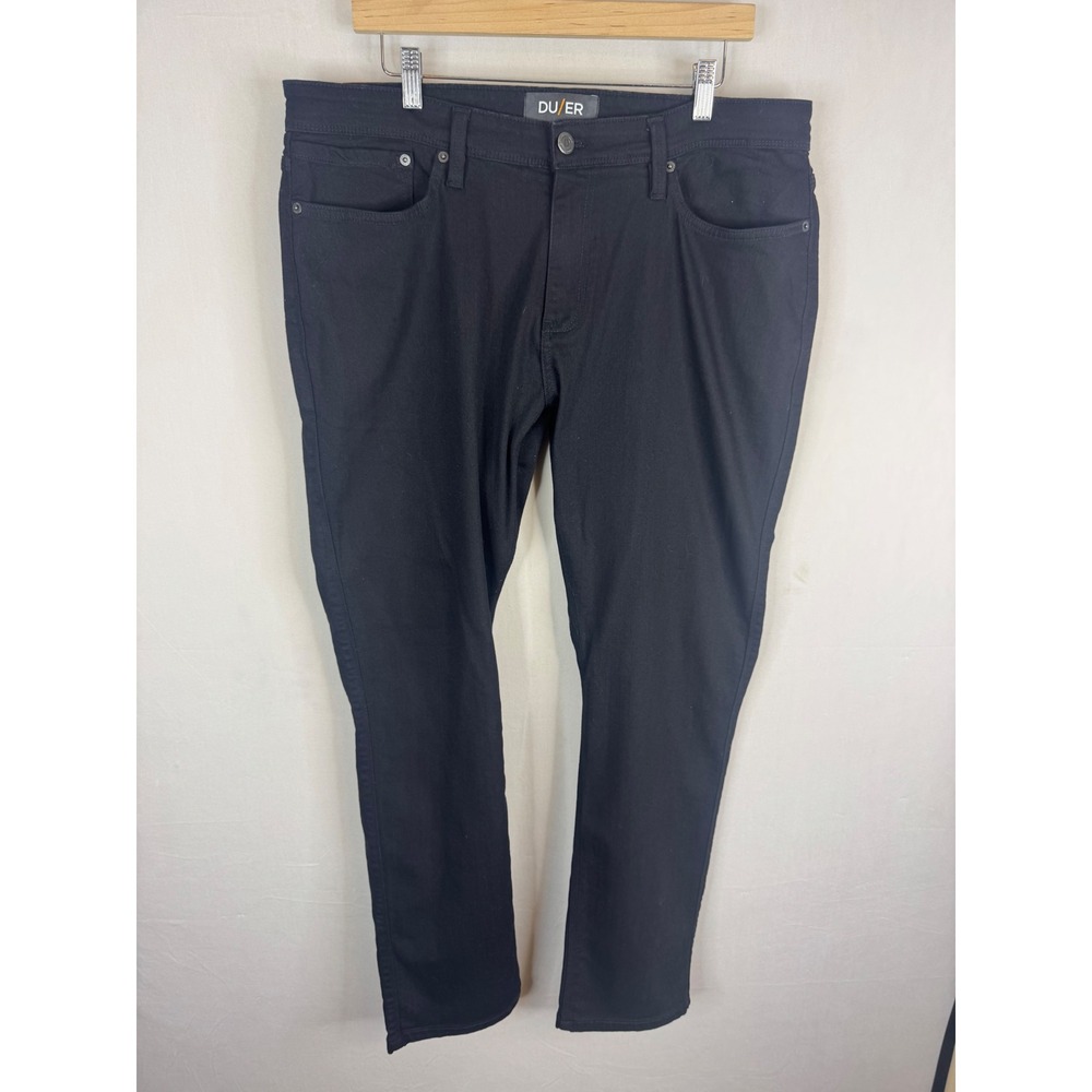 DU/ER L2X Relaxed Taper Performance Denim‎ Jeans Black 36x32 COOLMAX